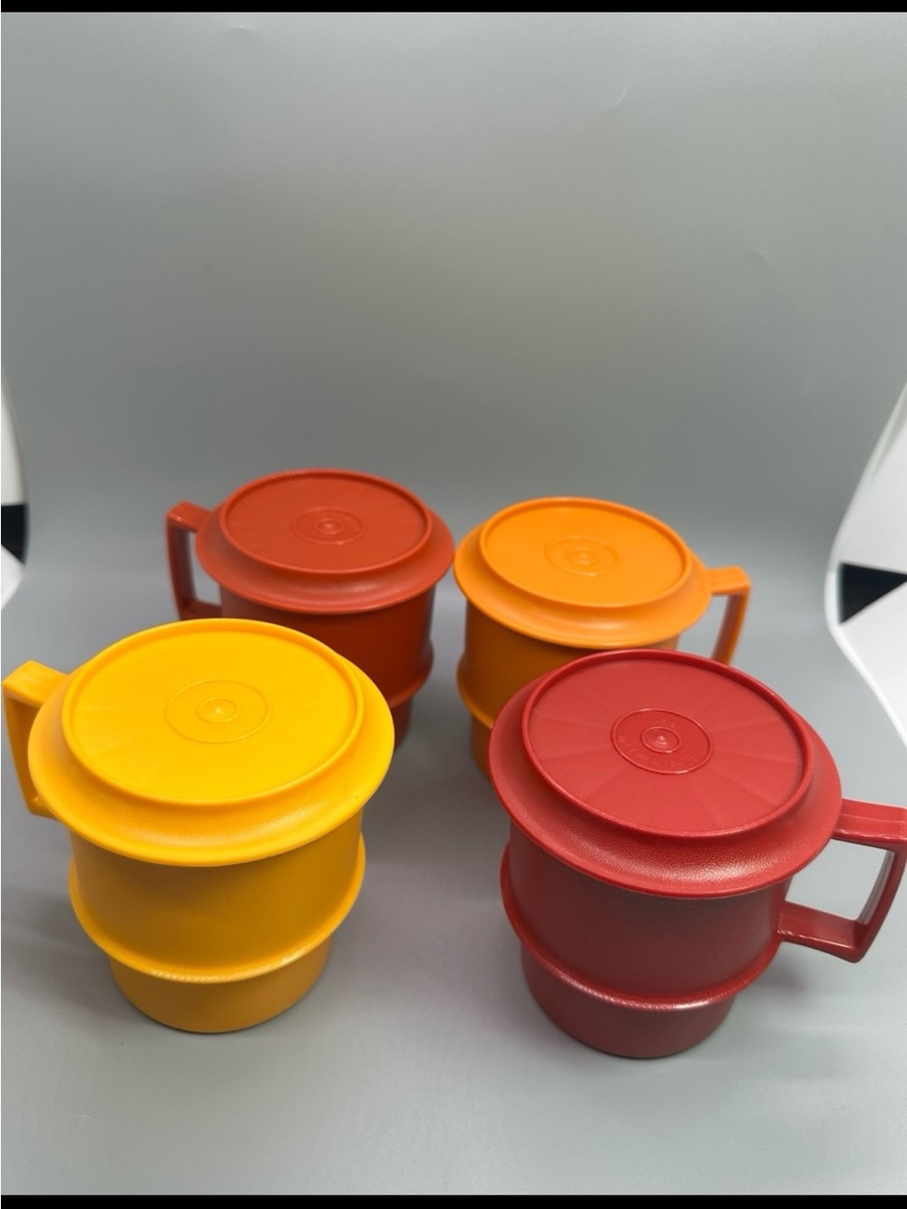 Tupperware Vintage Stacking Coffee Cups
With Lids/Coasters Set Of 4 - Picture 8 of 10